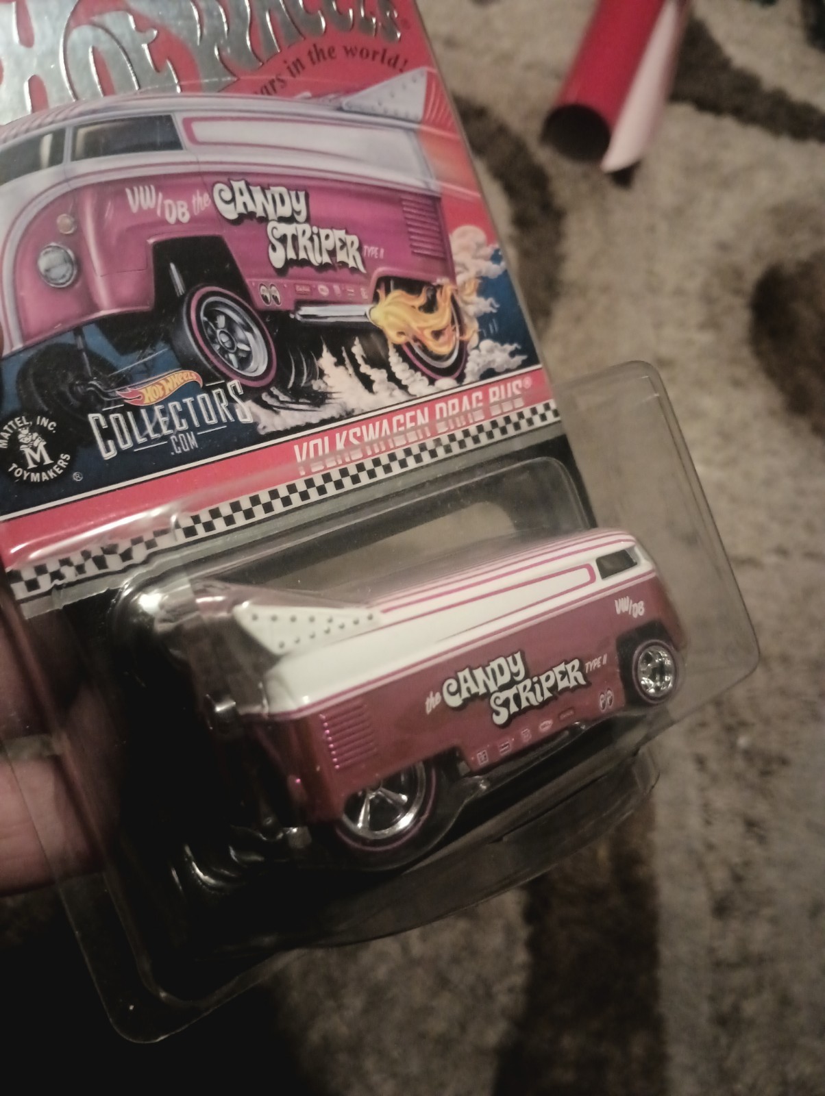 Pink logo! Hot Wheels RLC 2021 Volkswagen Drag Bus Candy Striper #9502/20000