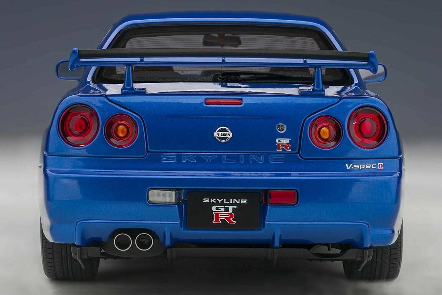 AUTOart 1/18 NISSAN SKYLINE GT-R R34 V SPEC II w BBS LM WHEELS JDM BAYSIDE BLUE
