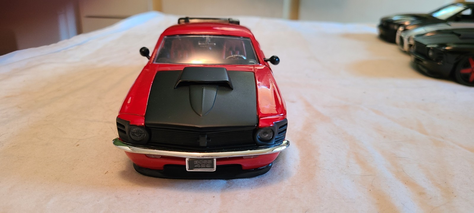 Jada 1/24 Scale 1970 Ford Mustang Boss Red and Black Die-Cast Car No Box
