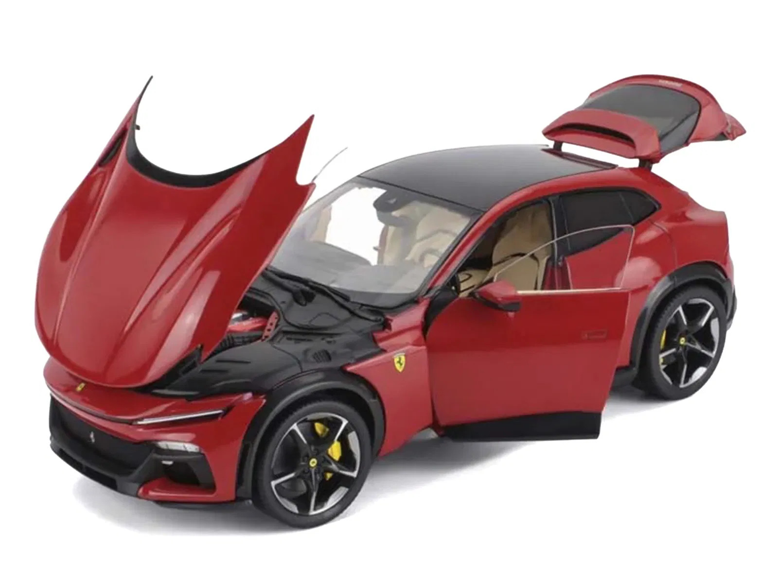 1/18 2022 Ferrari Purosangue Rosso Corsa Red with Black Top Diecast