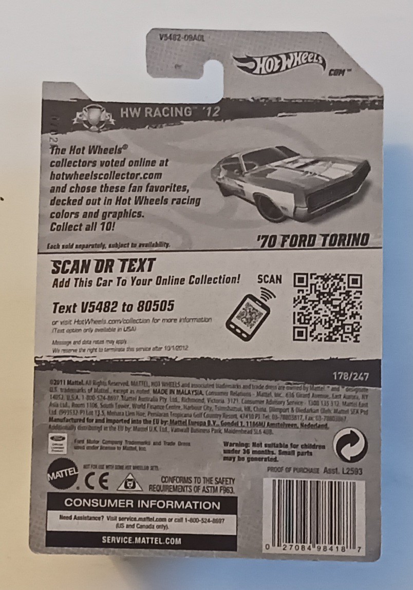 Lot of 8 2011-18 Hot Wheels Various Ford Models Gran Torino Sport – Falcon XB