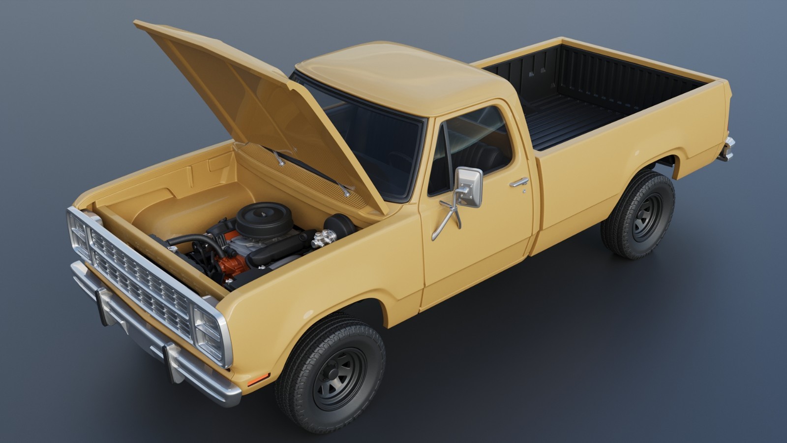 3d printed Dodge Power Wagon W150 1979 model car collectible replica
