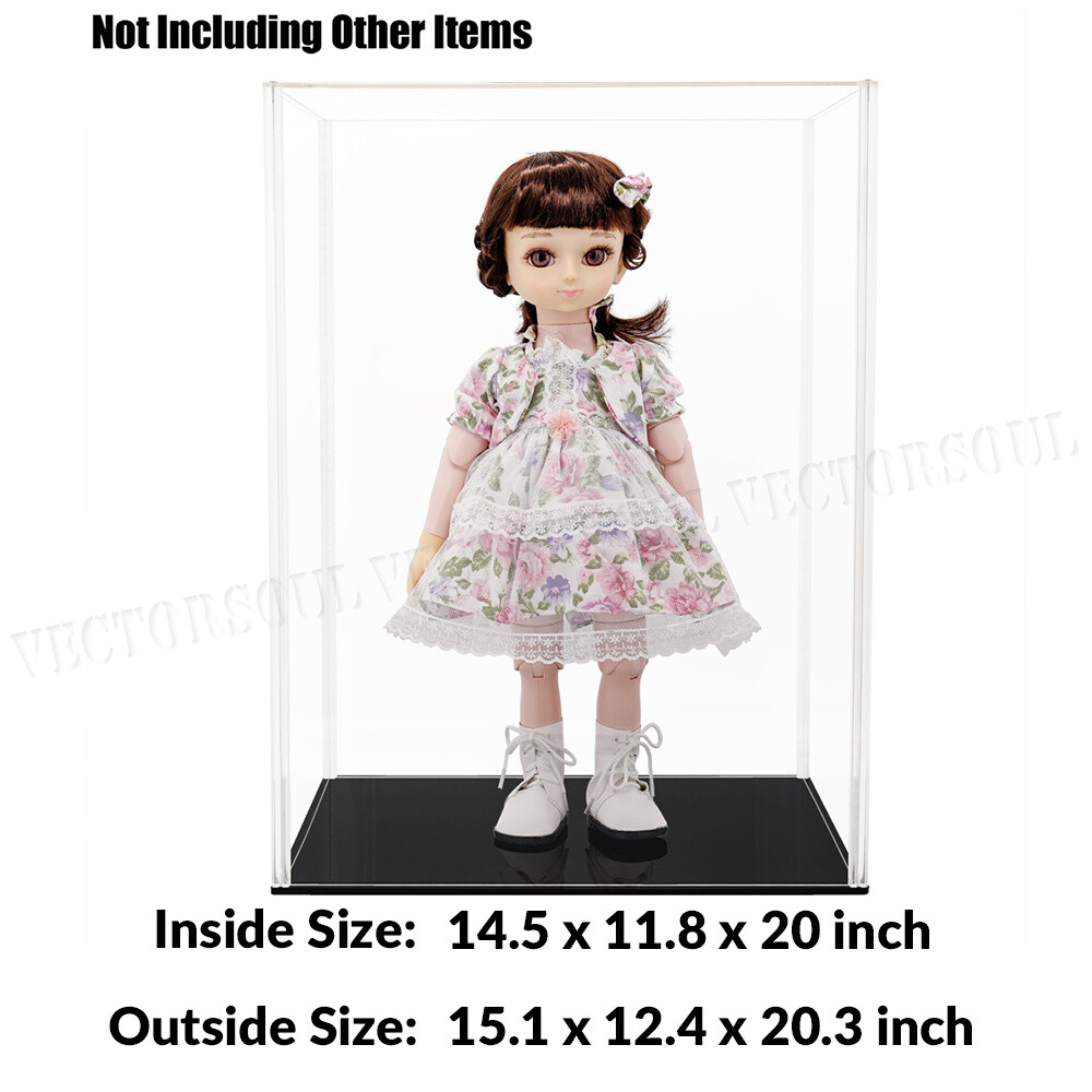 Sliding Door Acrylic Display Case Dustproof Box Action Figure 1/18 Diecast Large
