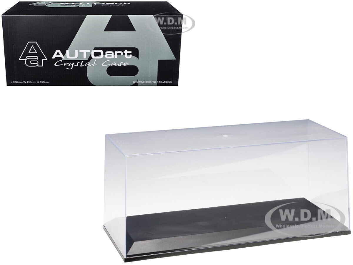 COLLECTIBLE DISPLAY SHOW CASE W/BLACK BASE FOR 1/18 MODELS BY AUTOART 90001