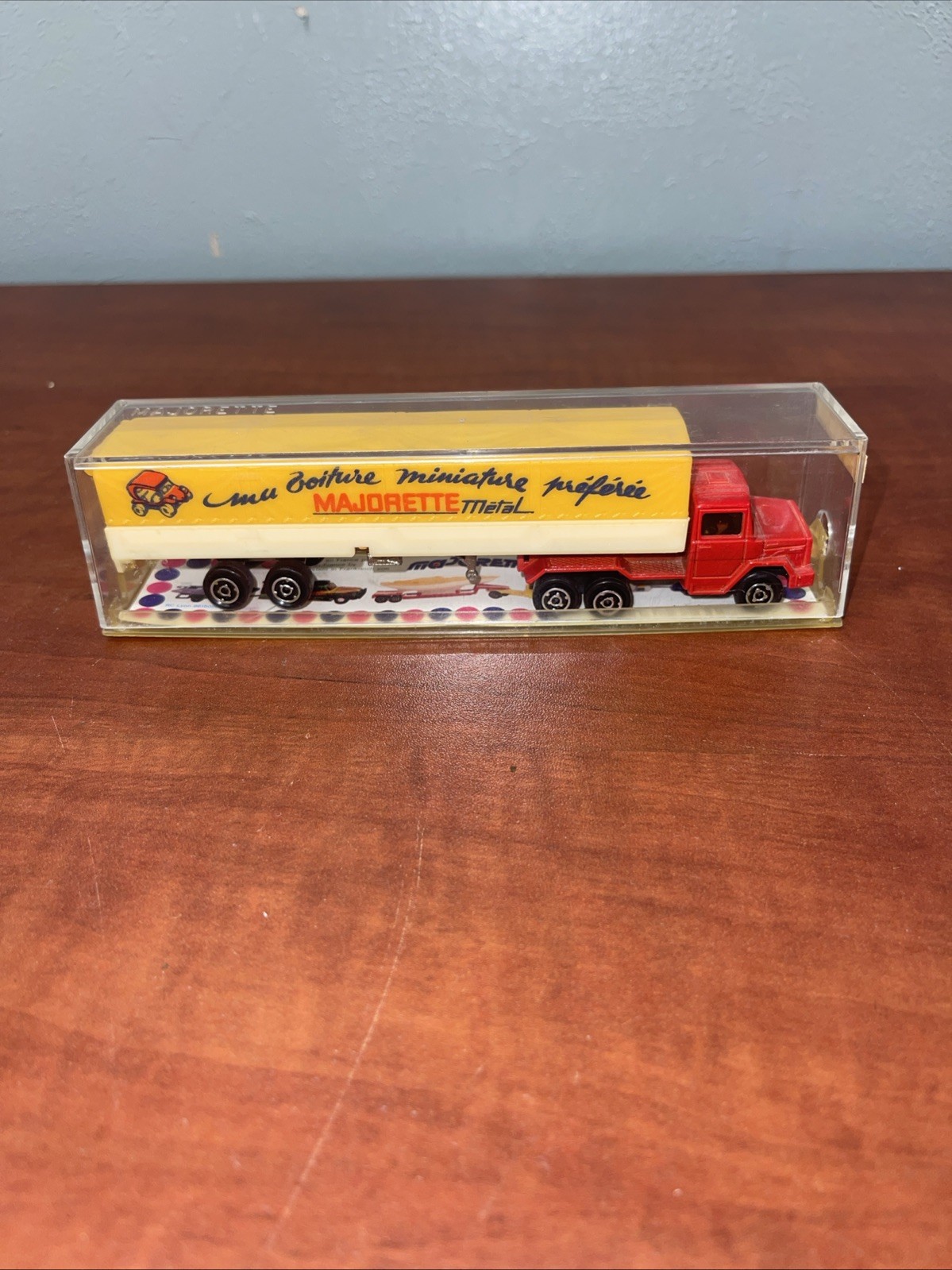 Vintage Majorette #367 Bernard Bache Canvas Semi Trailer Red Super Tandems 1970
