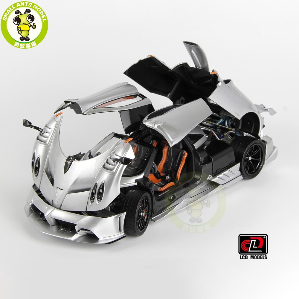 1/18 LCD Pagani Imola Silver Diecast Model Car Gifts For Father Friends