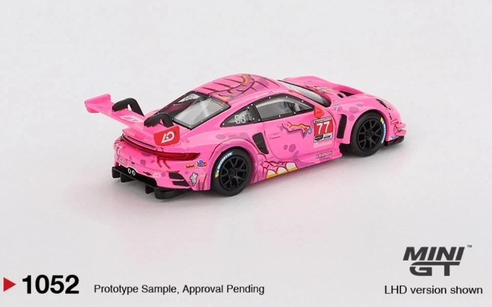 Mini GT 1:64 Porsche 911 GT3 R #77 AO Racing 2024 ROXY IMSA ROAD AMERICA MGT0105
