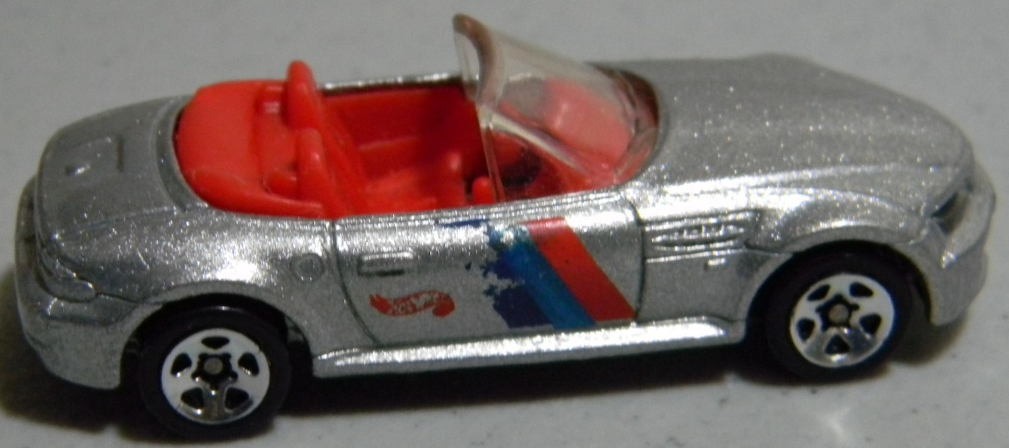1996 HOT WHEELS SILVER BMW M ROADSTER LUXURY SPORTS CAR MATTEL