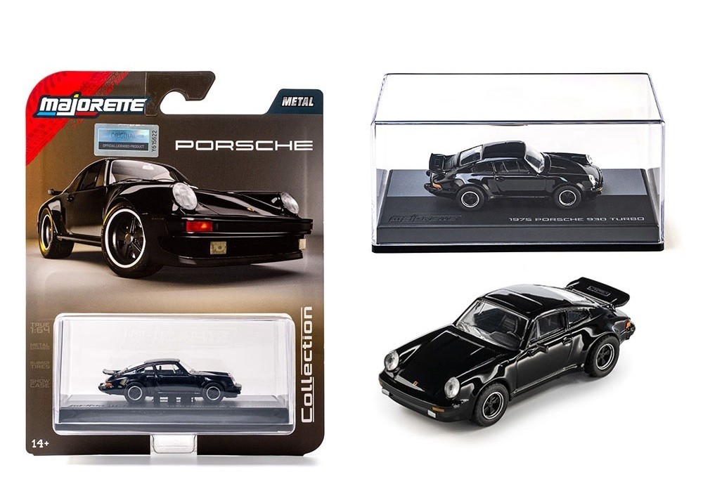 Majorette 1:64 Collector Series Wave 4 1975 Porsche 930 Turbo Black Car 1021-3I