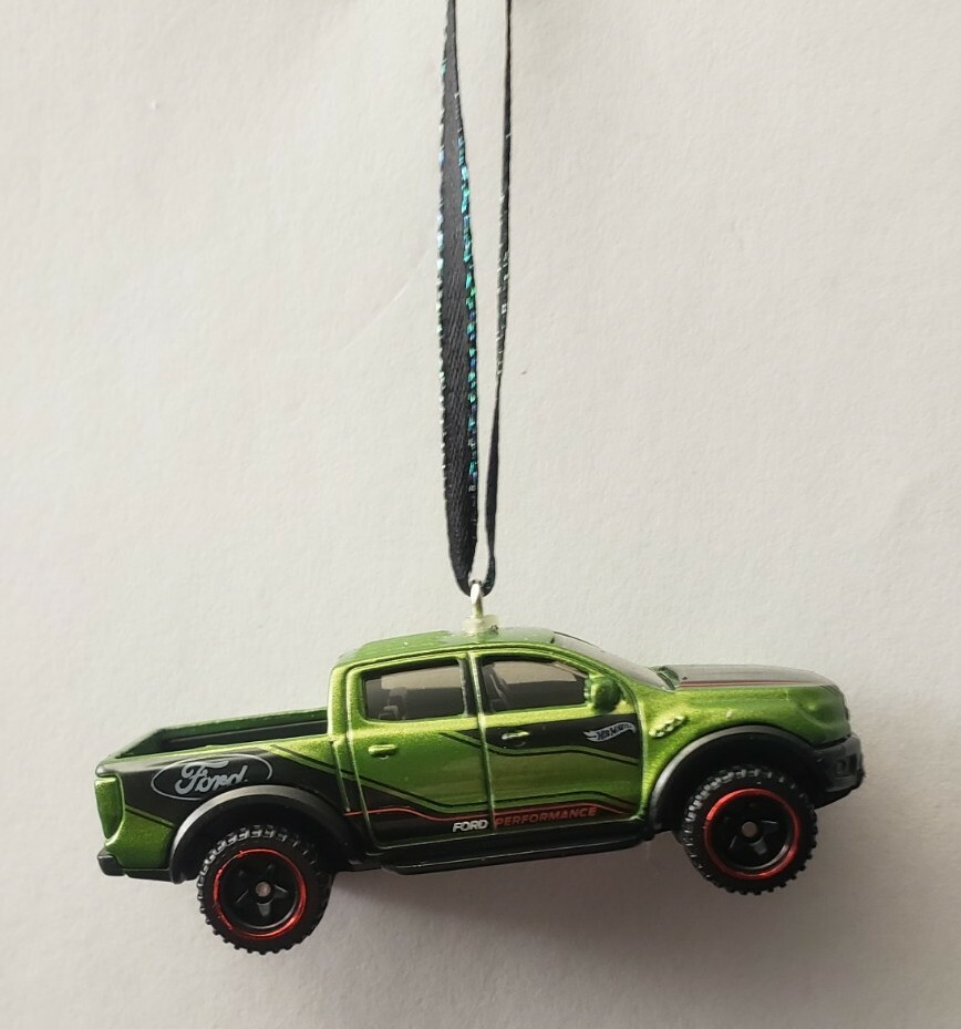 19 Ford Ranger Raptor Custom Christmas Car Ornament 1/64 Die-cast Green