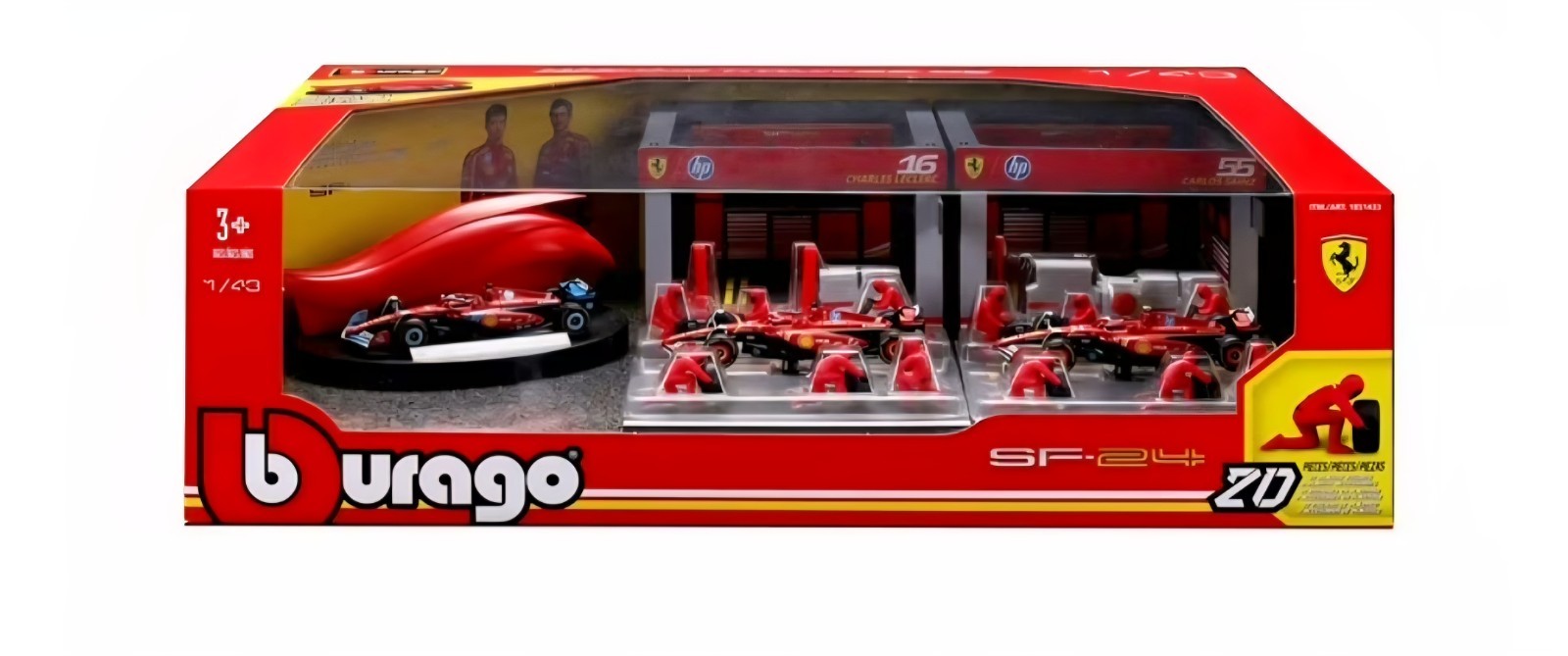 Burago 1:43 Formula 1 Racing Deluxe Paddock Set Red Bull