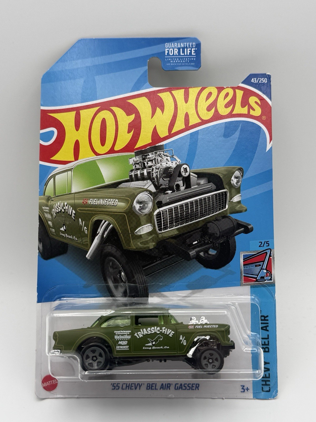 Hot Wheels ’55 Chevy Bel Air Gasser 43/250 Chevy Bel Air 2/5 Green Triassic-Five