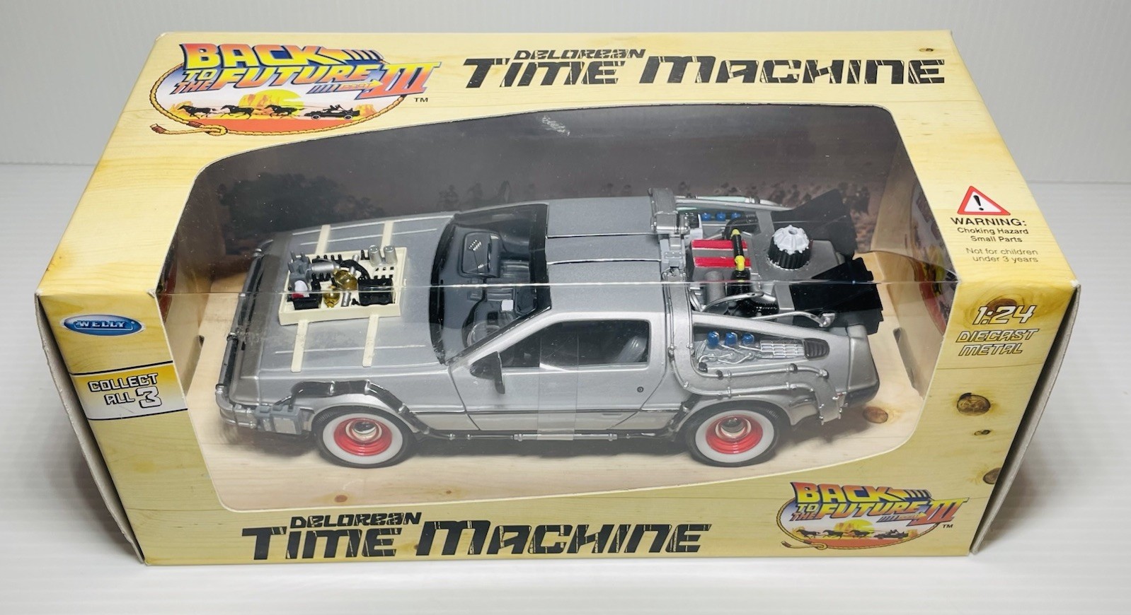 WELLY ALL Back to The Future I II & III DeLorean Time Machine 1:24 Scale Diecast