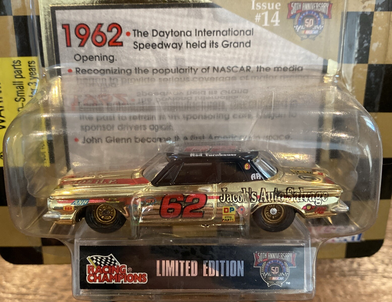 Racing Champions NASCAR 50 Years • Gold Series • Ned Turnbauer #62 • Issue 14