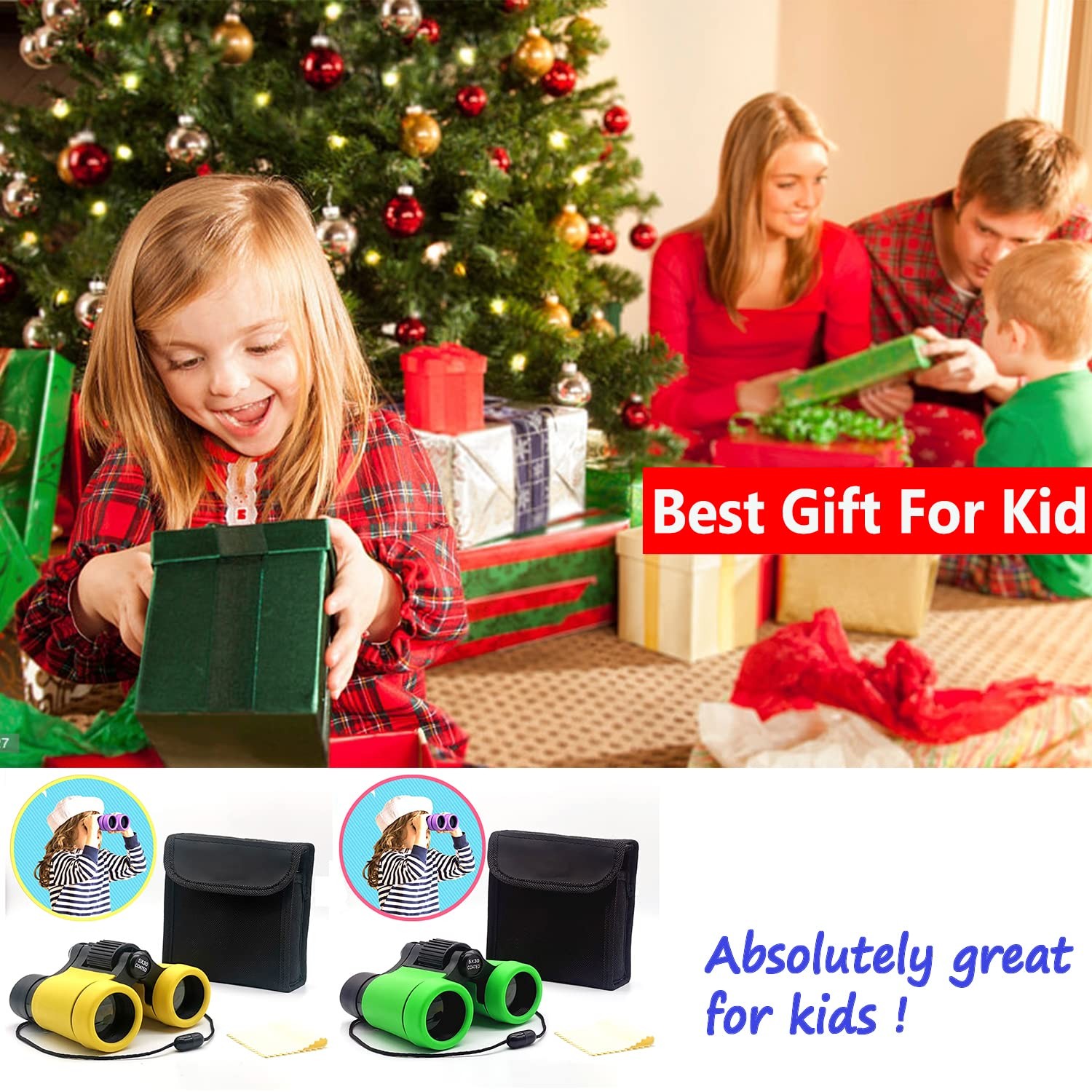 Binoculars for Kids Best Gifts for 3-12 Years Boys Girls High-Resolution Opti…