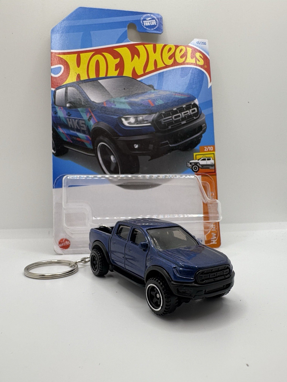 Hot Wheels custom keychain ‘19 Ford Ranger Raptor blue **IN PACKAGE**