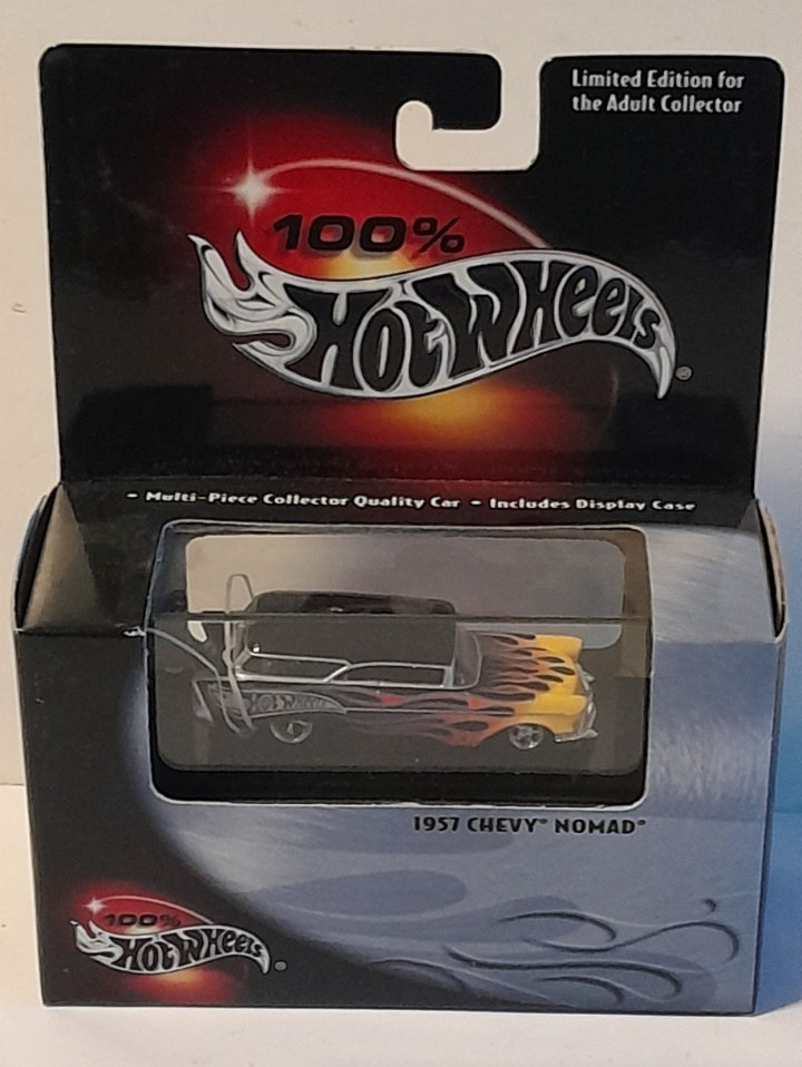 2000 100% Hot Wheels 1957 Chevy Nomad Black/Flames