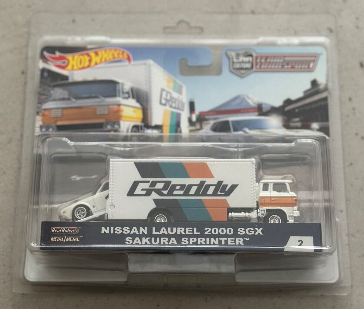 Hot Wheels Team Transport 2 NISSAN LAUREL 2000 SGX SAKURA SPRINTER GReddy