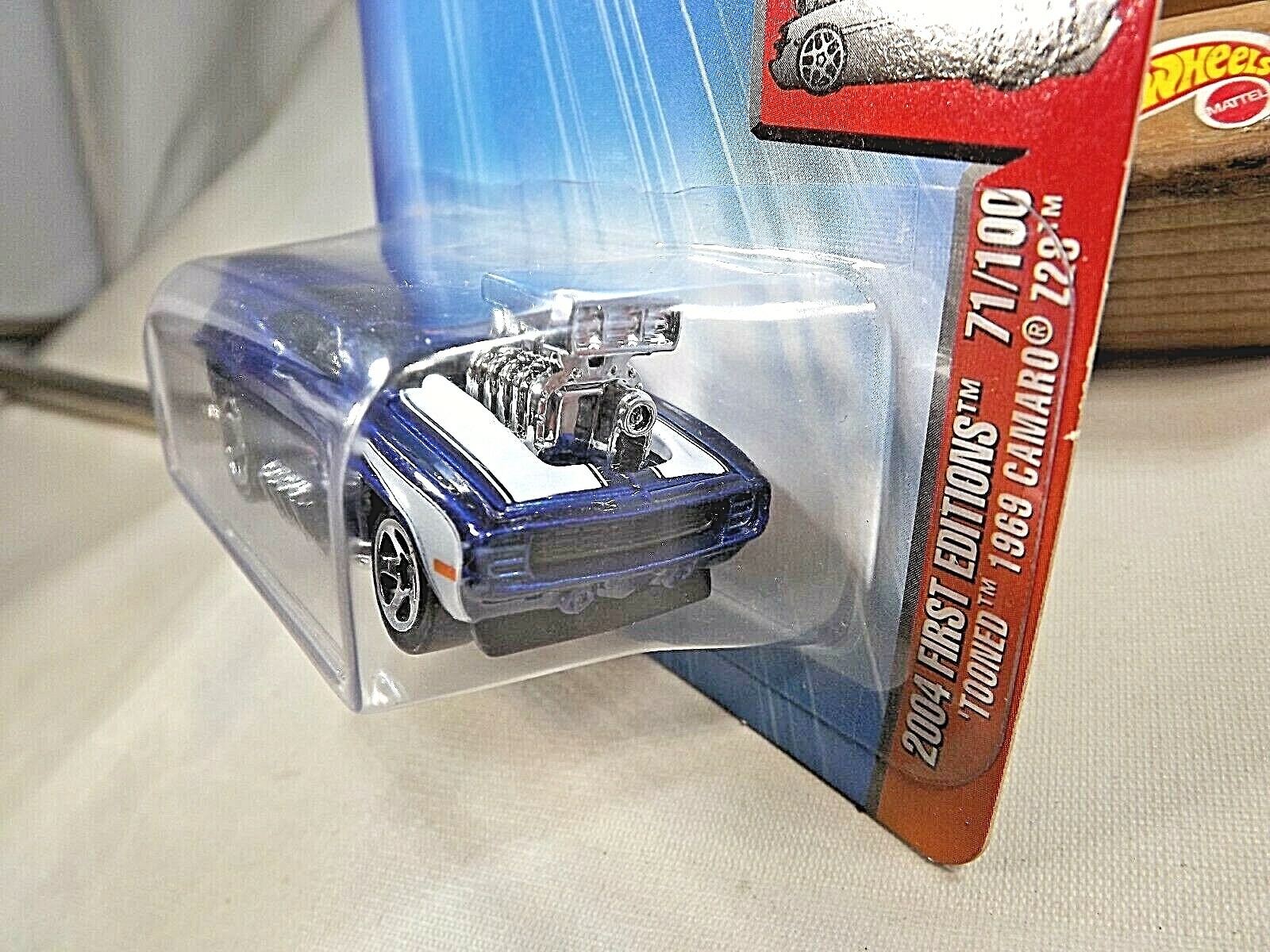 2004 Hot Wheels Kmart Exclusive #71 First Editions TOONED 1969 CAMARO Z28 Blue