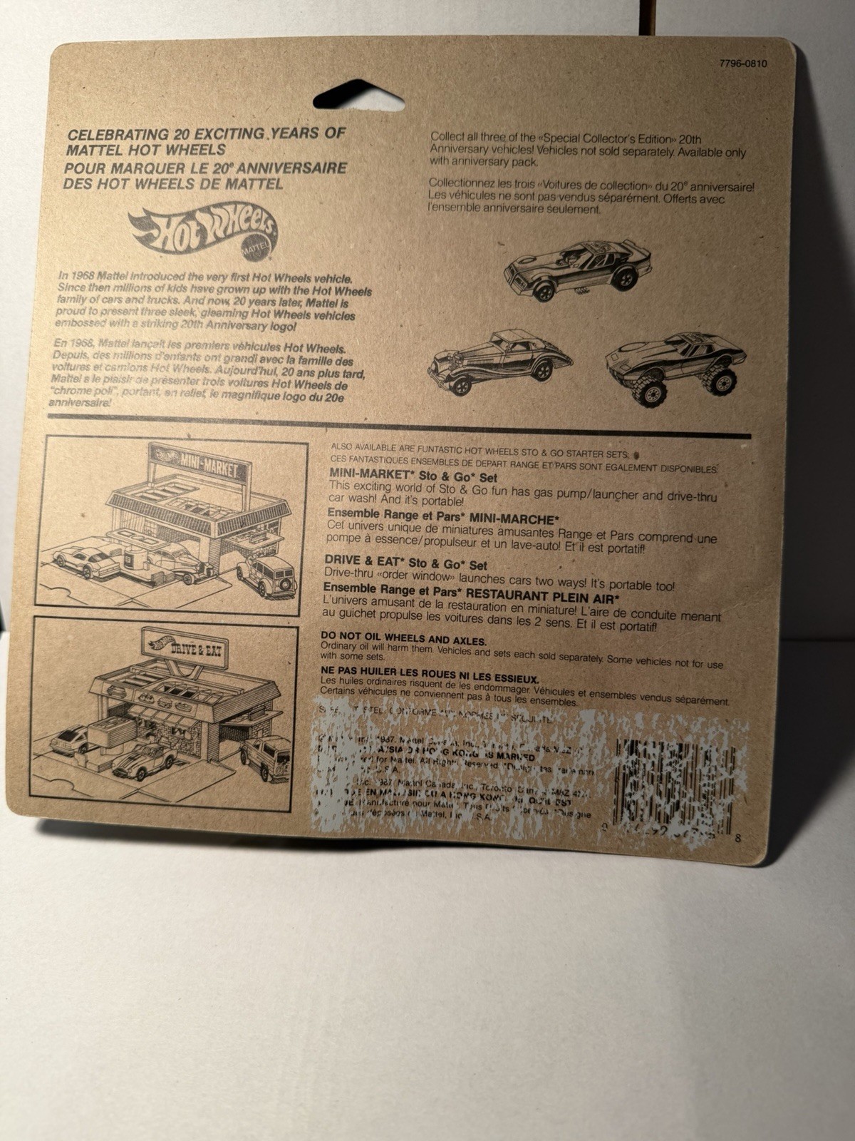 Hot Wheels 1988 20th anniversary LOT of 2 three car sets please see photos