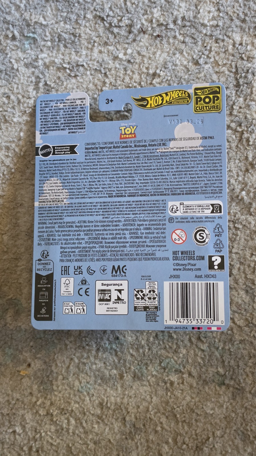 Hot Wheels 2026 Premium Pop Culture Disney Pixar Toy Story RC Car – New In Hand