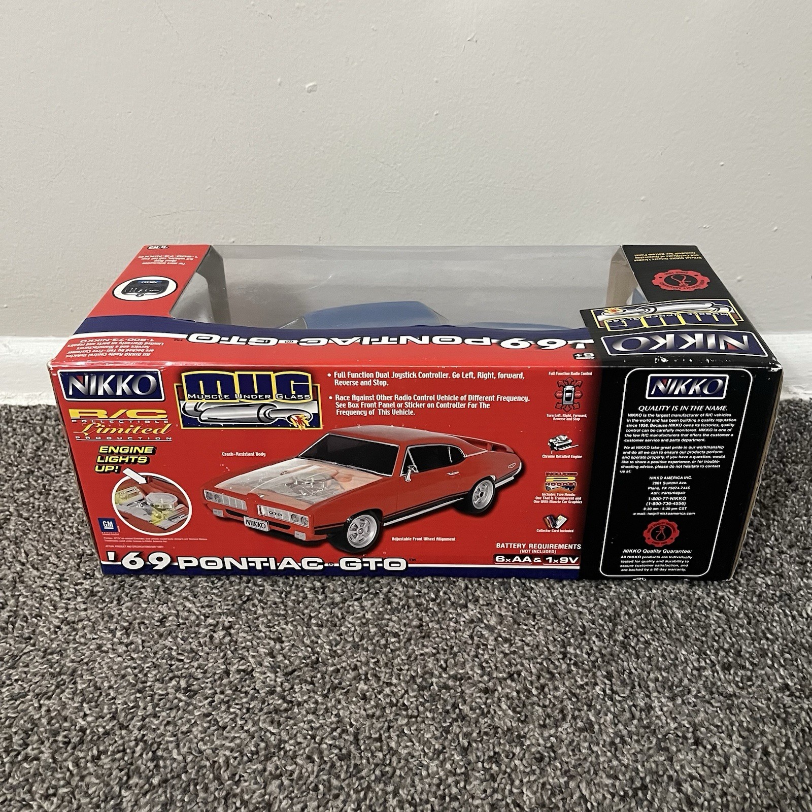 Vintage NIKKO RC 1969 Pontiac GTO Great Shape (Mug Series) 1:16 Radio Controlled