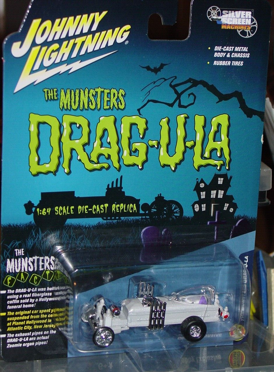 JOHNNY WHITE LIGHTNING BARRIS MUNSTERS DRAGULA TV SHOW CHASE CAR MIP