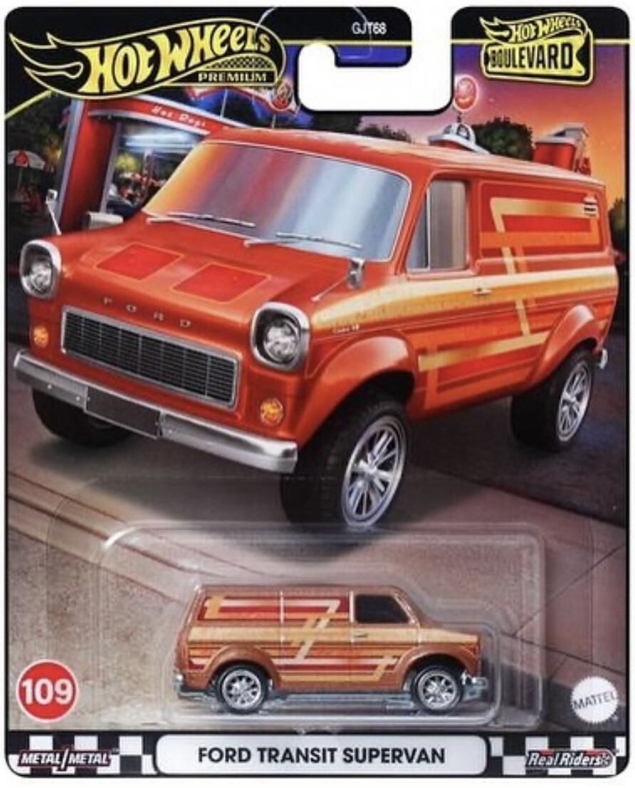 HOT WHEELS FORD TRANSIT SUPERVAN BOULEVARD PREMIUM 2024