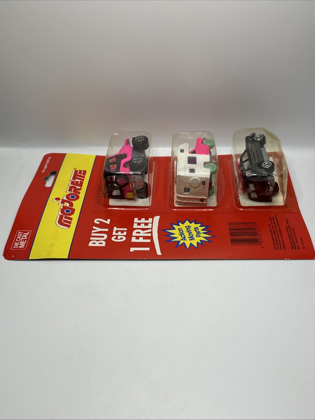 3 Pack Of Majorette Diecast With Jeep 4 X 4 Renegade Removable Soft Top NEW