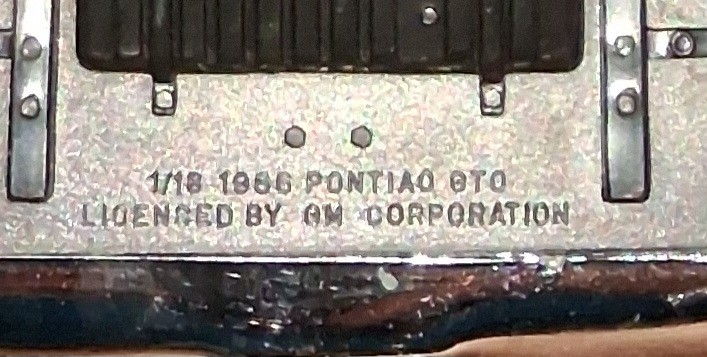 1:18 Scale 1966 Pontiac GTO GeeTo Etrl Black Strip