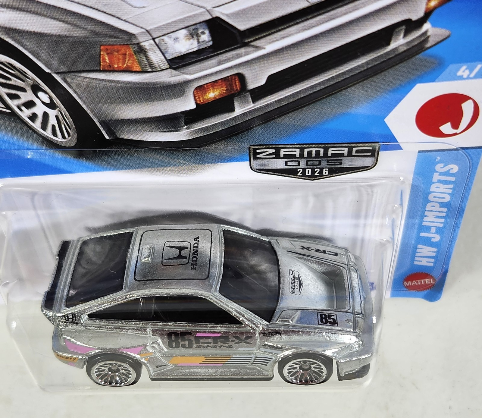 2026 Hot Wheels Zamac 1985 Honda CRX HW J-Imports Car 1/64 Toy Vehicle NEW