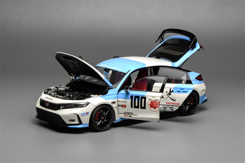 MH 1/18 Honda Civic Type R FL5 Idemitsu Limited 499 Diecast Model Car Blue/Red