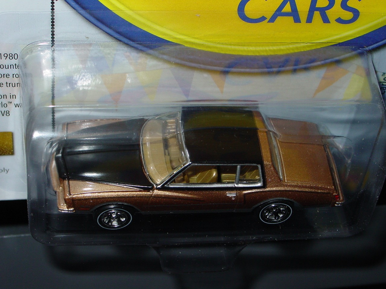 JOHNNY LIGHTNING 1980 CHEVY MONTE CARLO CLASSIC MUSCLE CAR -Black/Tan, MIP