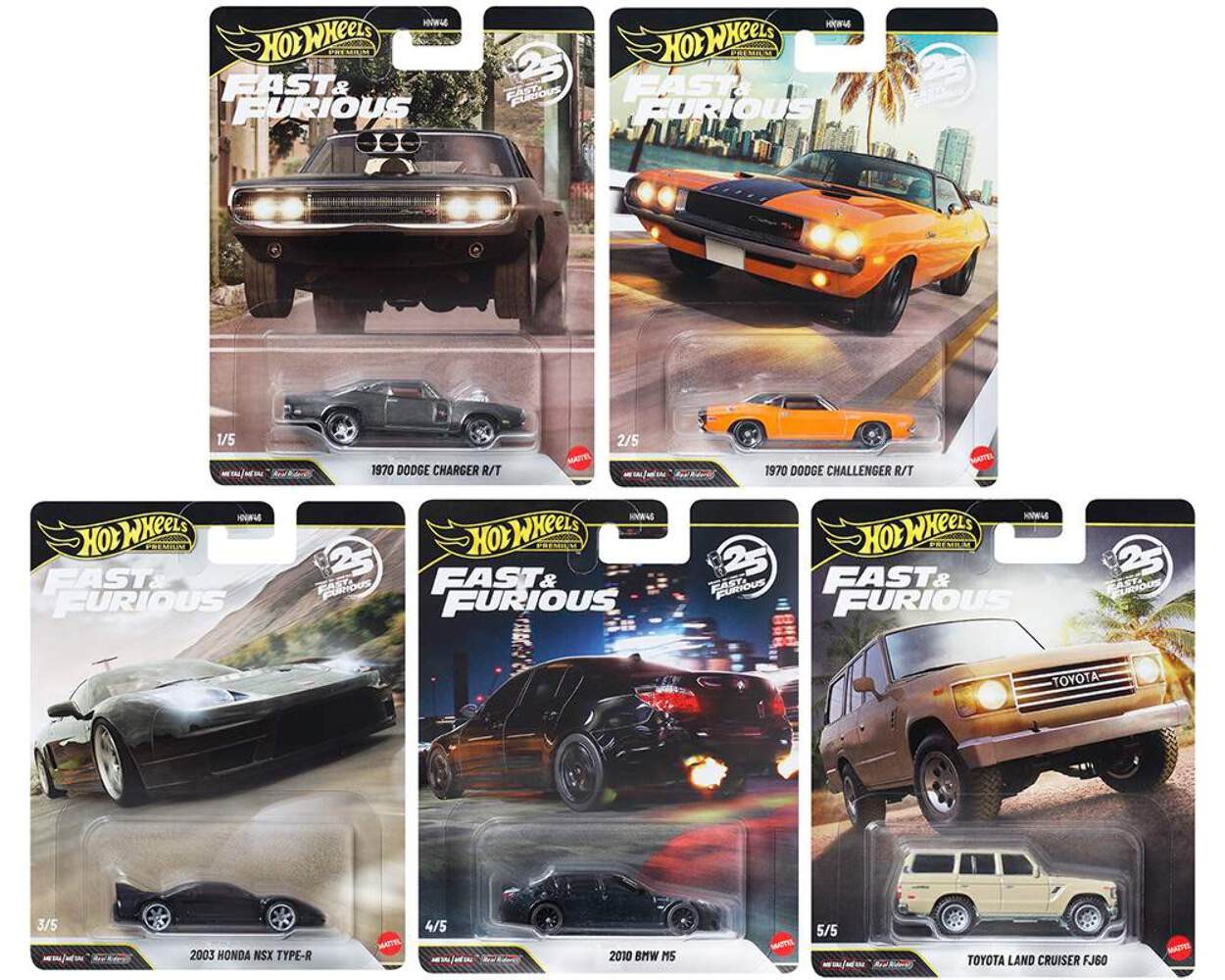 Hot Wheels Premium 1:64 Fast & Furious 10-Piece Q Assortment (Sealed Case)
