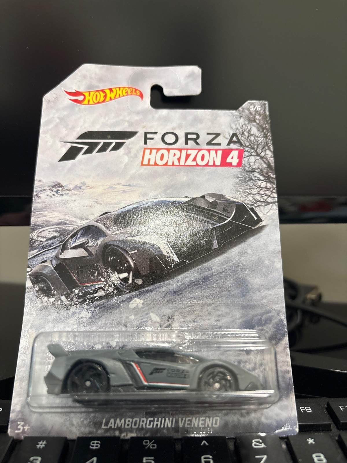2019 HOT WHEELS 1:64 HW FORZA HORIZON 4 SERIES 5/6 GRAY LAMBORGHINI VENENO