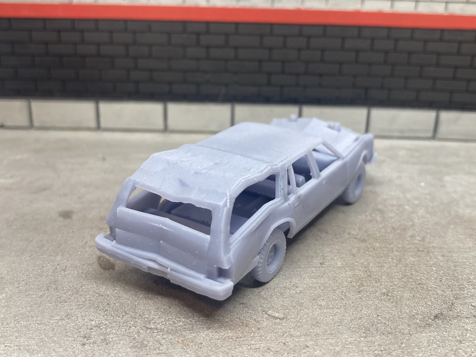1/64 Scale 3D Printed Chevy Wagon Demolition Derby Demo Car For Diecast Diorama