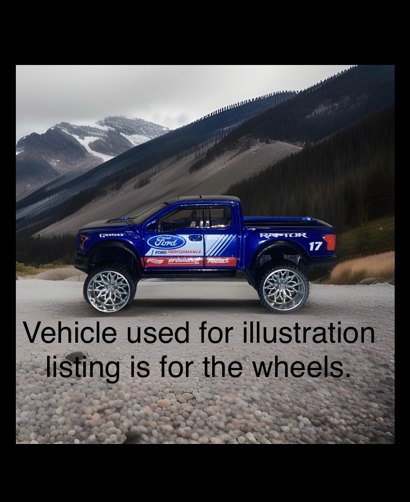 1/64 wheels for lifted 4×4 off-road Diecast trucks 14mm x 8mm wide with axle