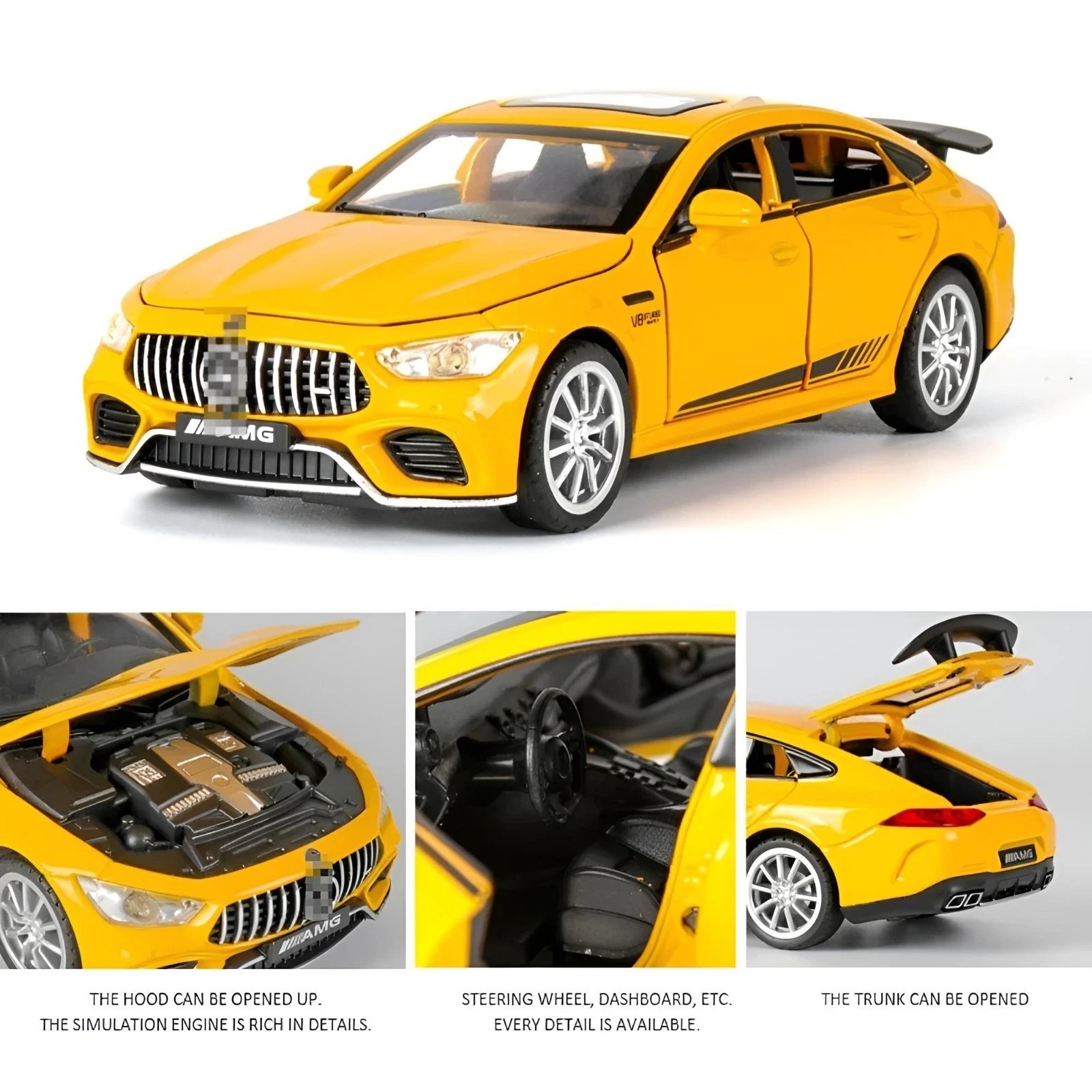 1:32 Mercedes-Benz AMG GT63 Diecast Model Car – Light & Sound Toy Sportscar Gift