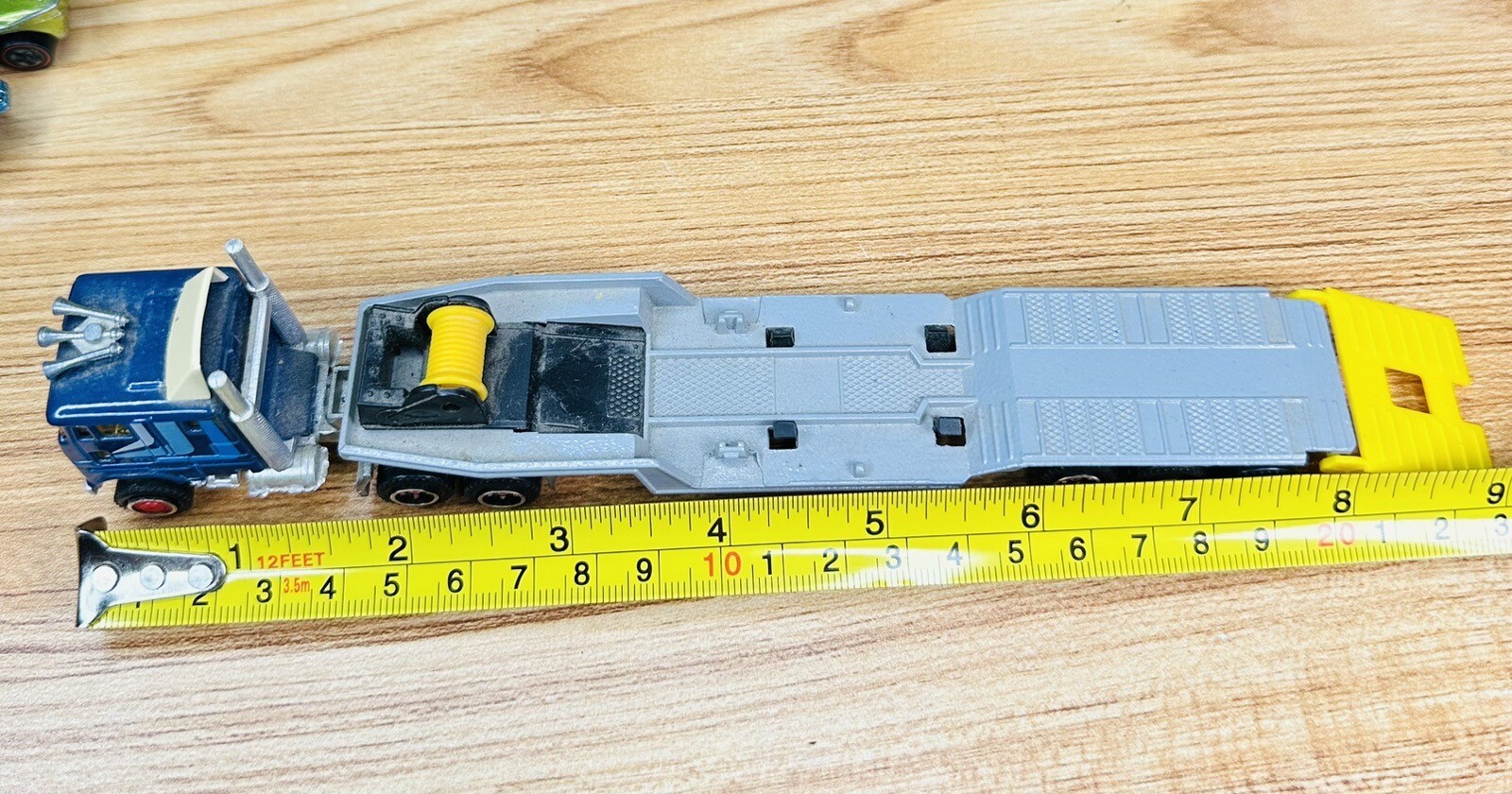 1980s Vintage Cabover Super Movers Majorette Semi Truck Tractor Trailer Low Boy
