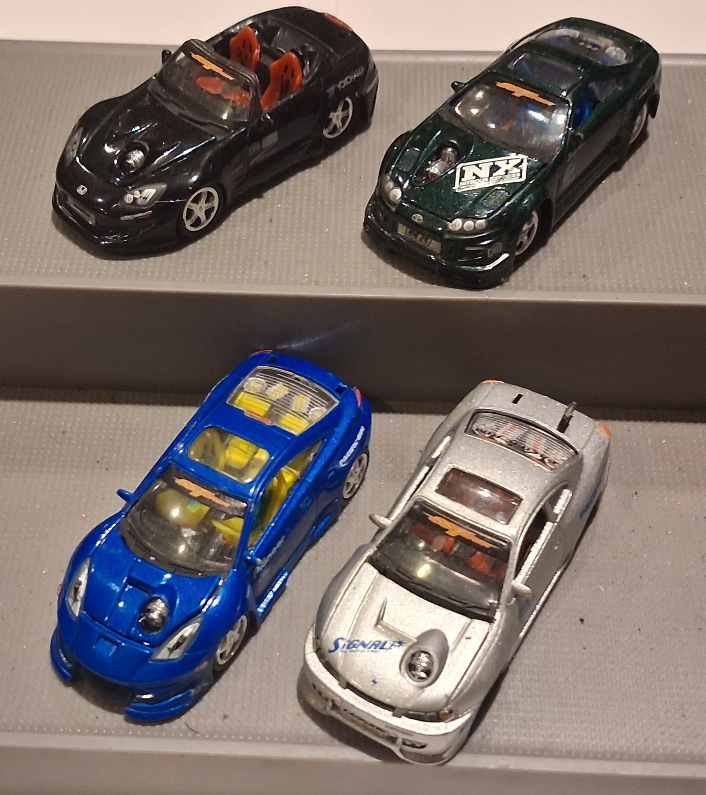 Lot Of 4 Muscle Machines 2002 Nissan SILVIA Toyota Celica GTS Supra Honda S 2000