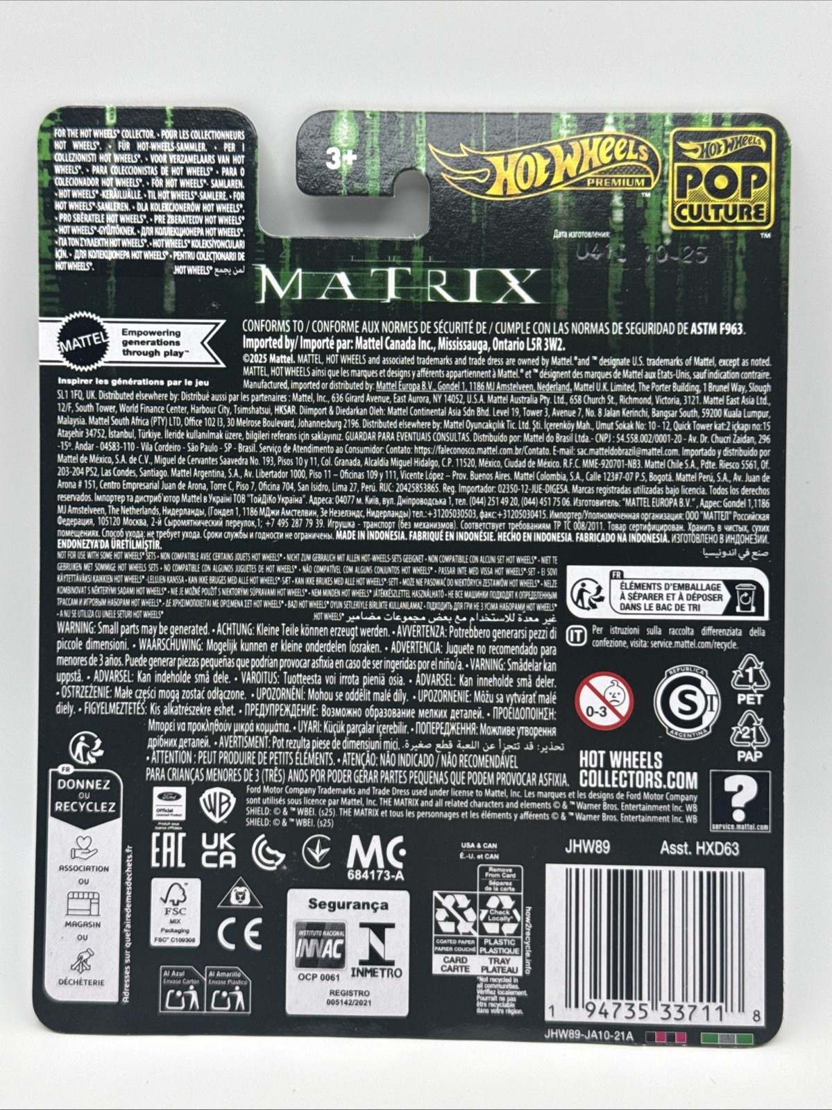 Hot Wheels Premium Pop Culture The Matrix ‘64 Lincoln Continental
