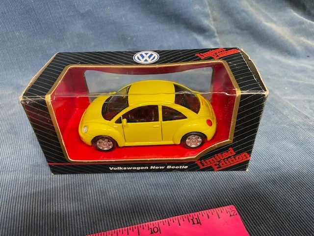 Lot of 2 diecast VW Beetles. One is Maesto other is Kinsmart 1/32 Scale