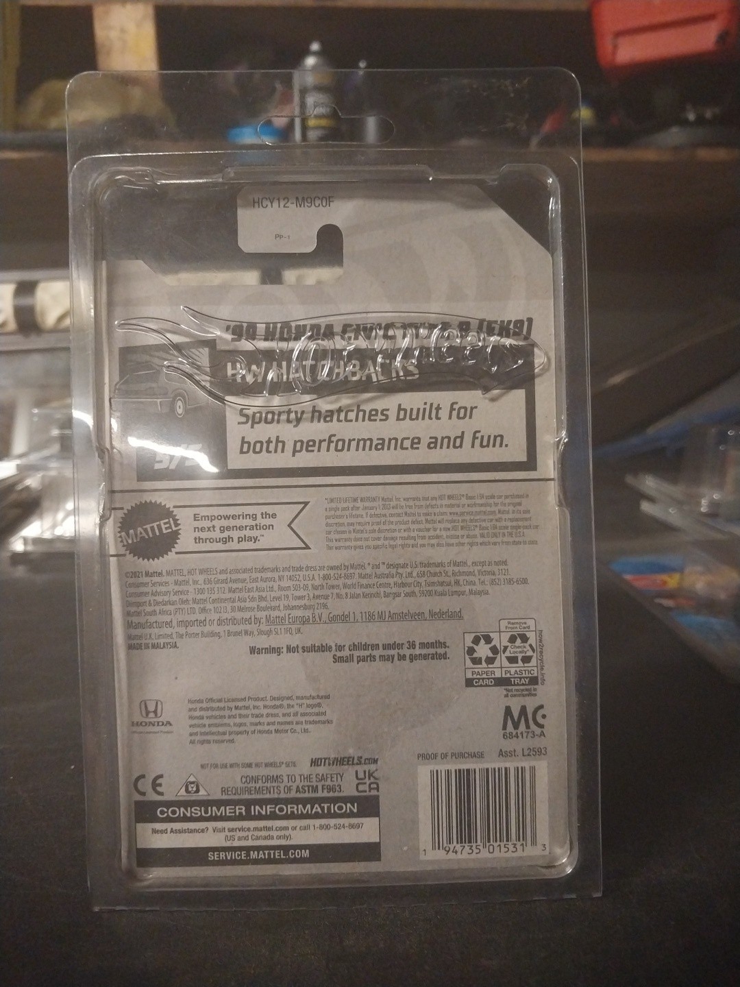 Hot Wheels 99 Honda Civic Type R (EK9) 125/250 Super Treasure Hunt