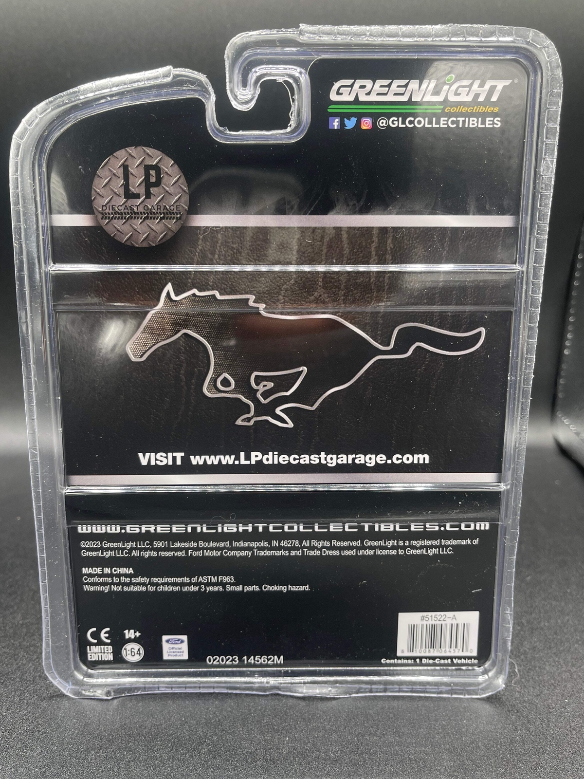 GREENLIGHT 1993 Ford Mustang 5.0 LX Destroyer Gray LP 1:64 Diecast Promo