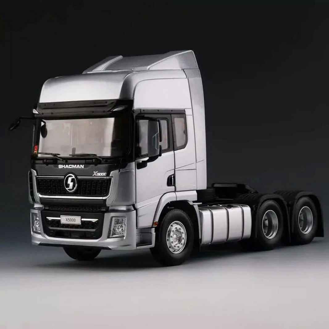 1/24 Scale SHACMAN X5000 Truck Silver Diecast Car Model Toy Collection Gift