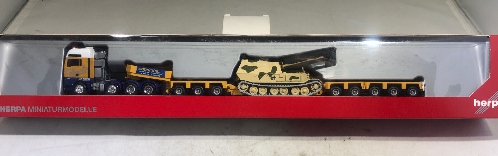 Herpa 1/87 MAN Tractor Trailer Semi Truck Low Boy Jeep FlatCar Steinle Army Tank