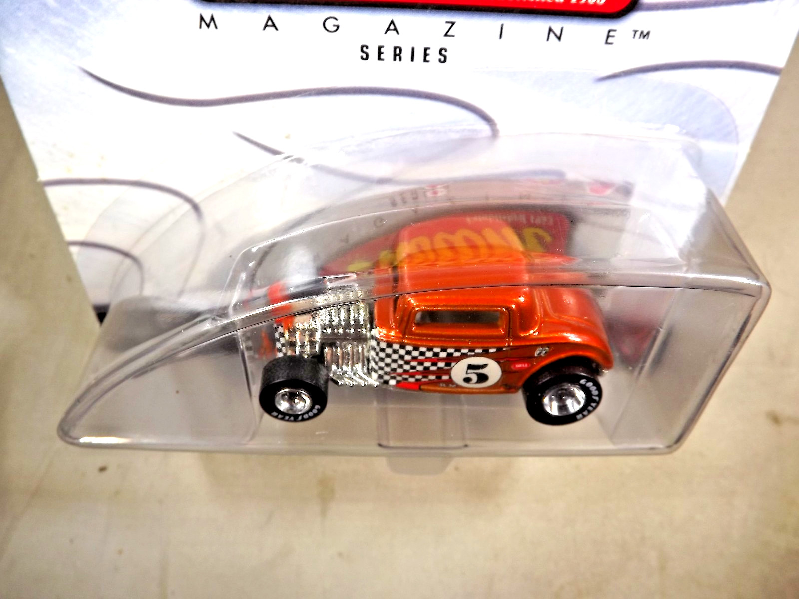 2002 Hot Wheels 100% Rod & Custom Series 1/4 ’32 FORD Orange w/Real Riders GDYR