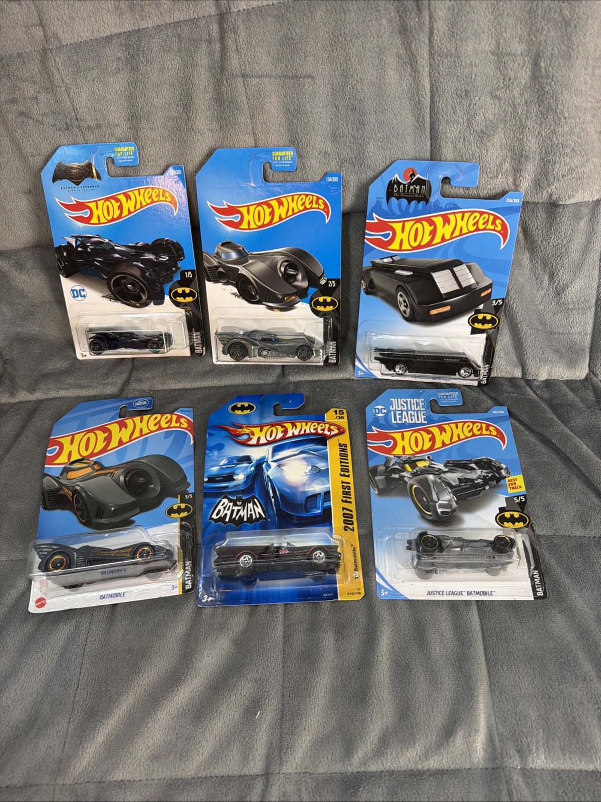Hot Wheel Mattel Die Cast Toy Cars – Lot Of 6 -Batman Cars Batmobile Various