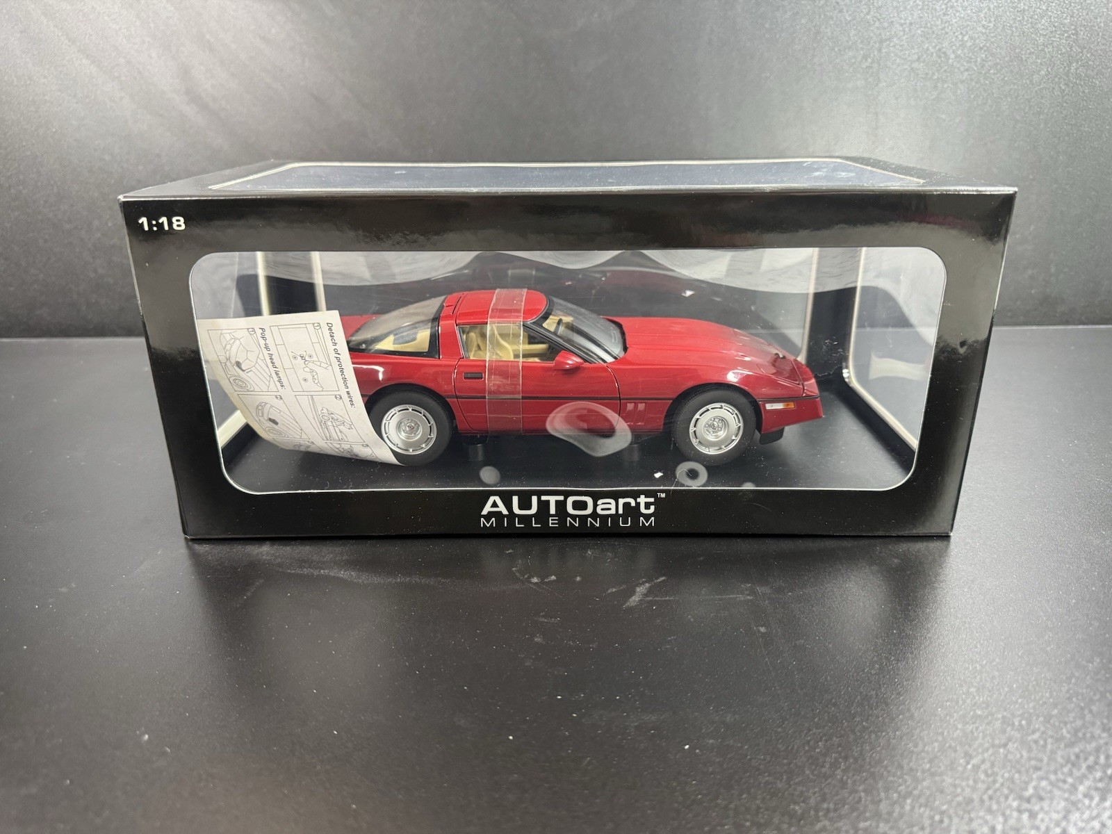 Auto Art Millennium 1986 Chevrolet Corvette Red 1:18 Diecast