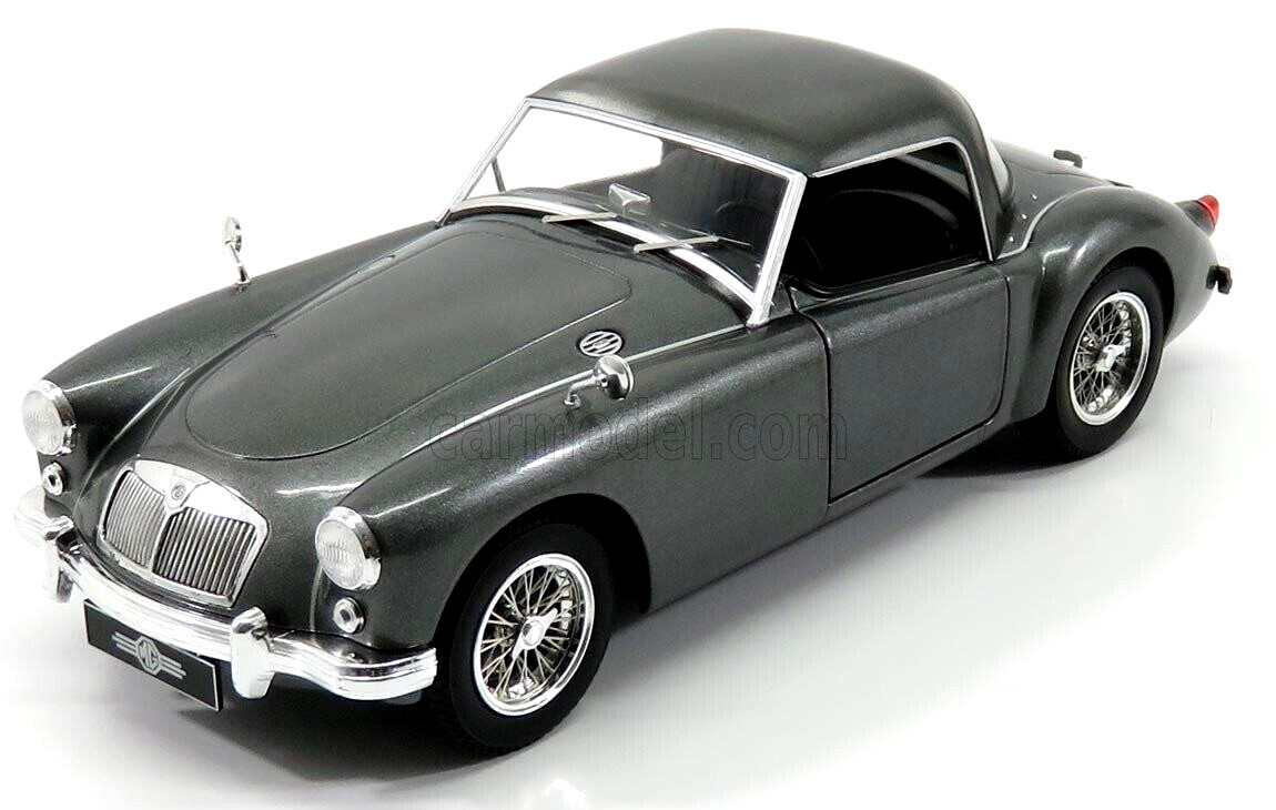 TRIPLE 9 T9 DCAST 1/18 1957 MGA MG A MK1 MKI A1500 SPIDER HARD TOP METALLIC GREY
